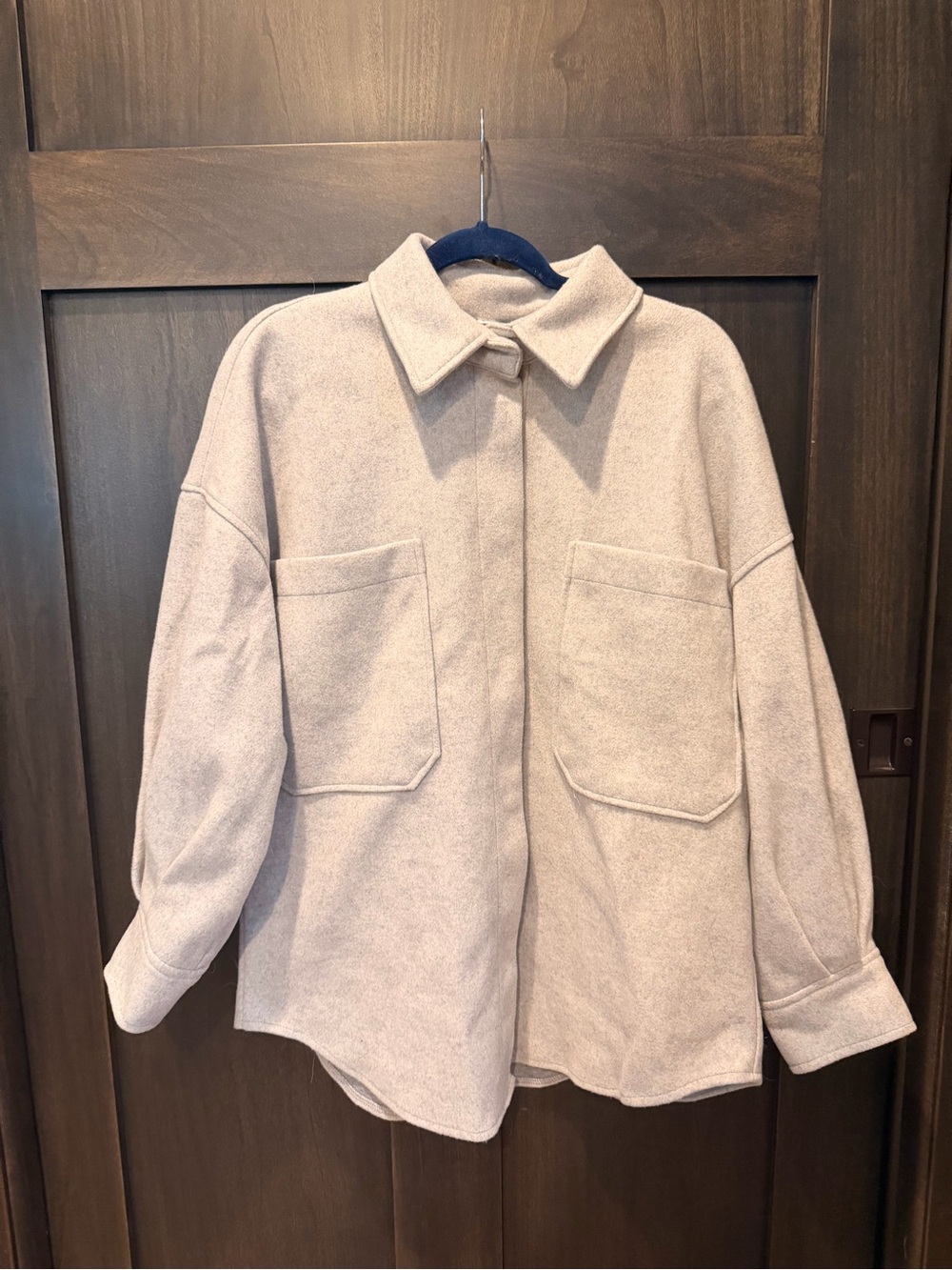 Classic grey Oversized Shirt Jacket